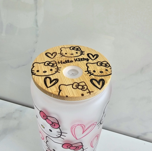 Hello Kitty Sublimation Glass Can Cup - Picture 2 of 2